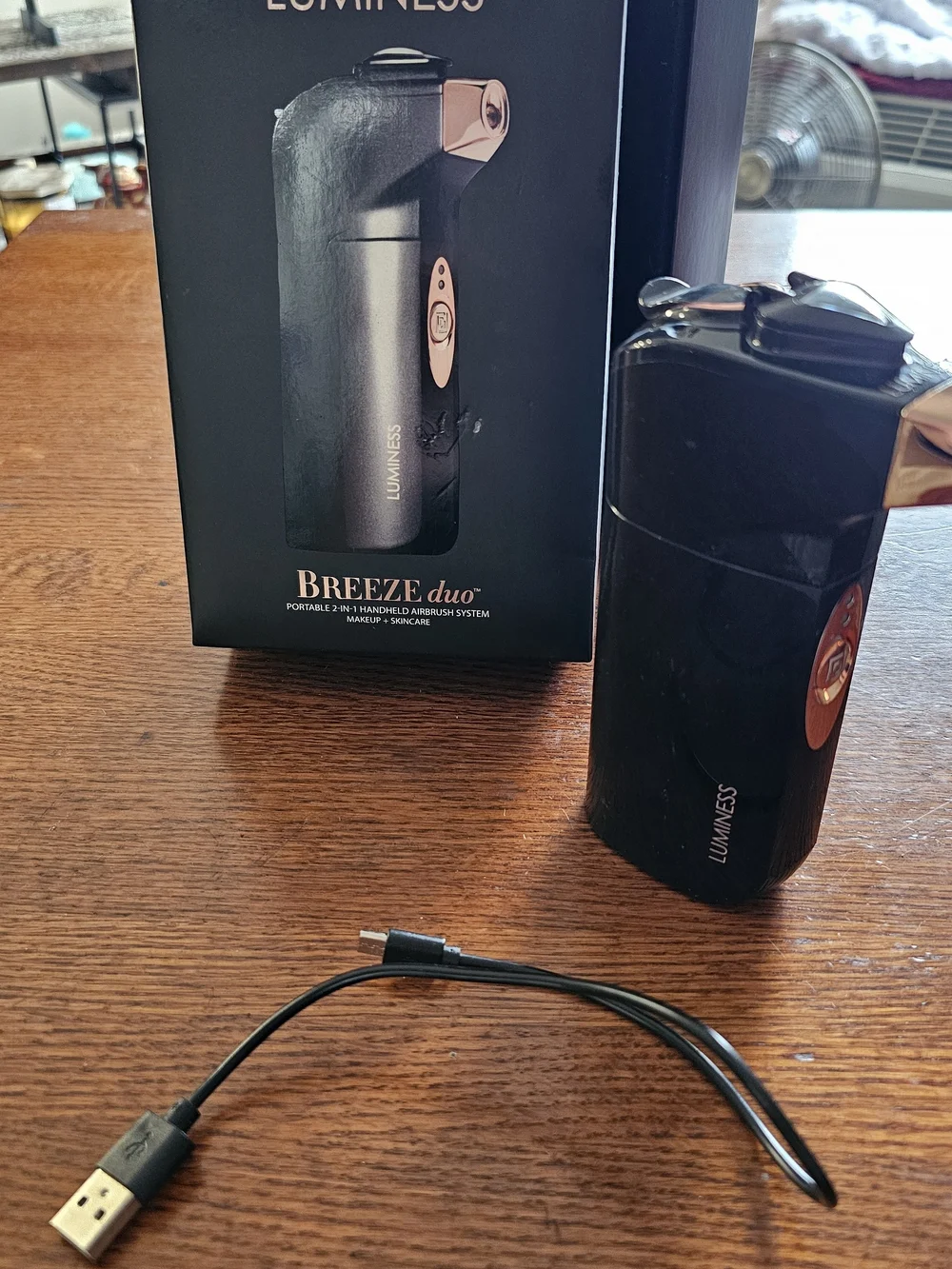 Luminess Portable Airbrush Device - Black with Rose Gold Accents